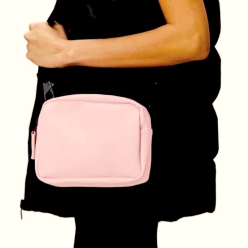 NWT Rains Crossbody Waterproof Box Bag Candy Pink $110